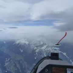 Flugwegposition um 12:33:36: Aufgenommen in der Nähe von Gemeinde Lans, Lans, Österreich in 4449 Meter